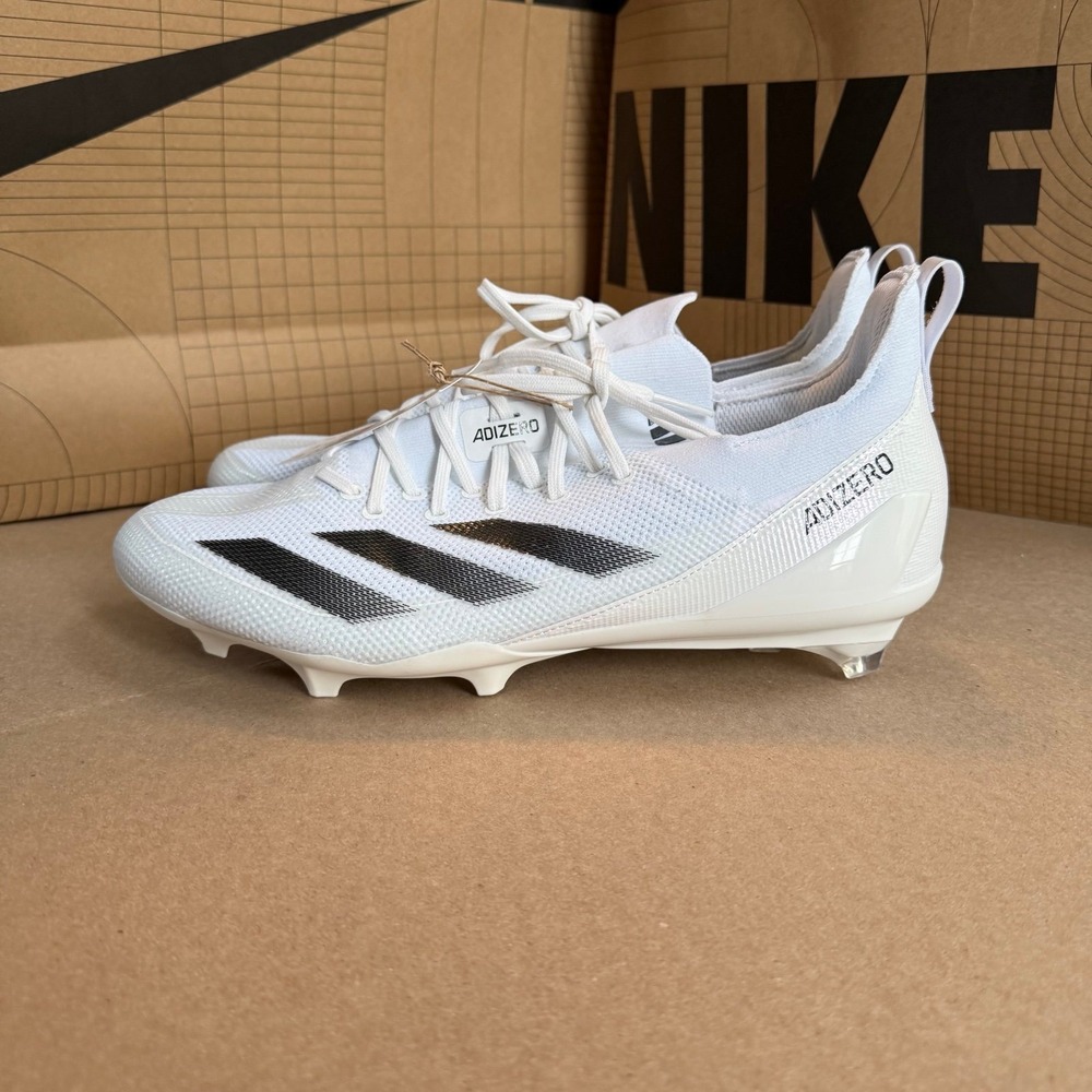 Adidas ADIZERO ELECTRIC+ FOOTBALL CLEATS White/Black Mens Size 12 IH7451 NEW - Picture 6 of 11
